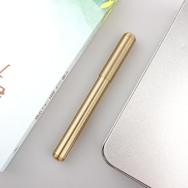 

fountain pens metal full brass pen threaded surface ink original box