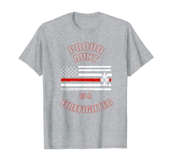 

proud aunt of a firefighter t shirt, White;black