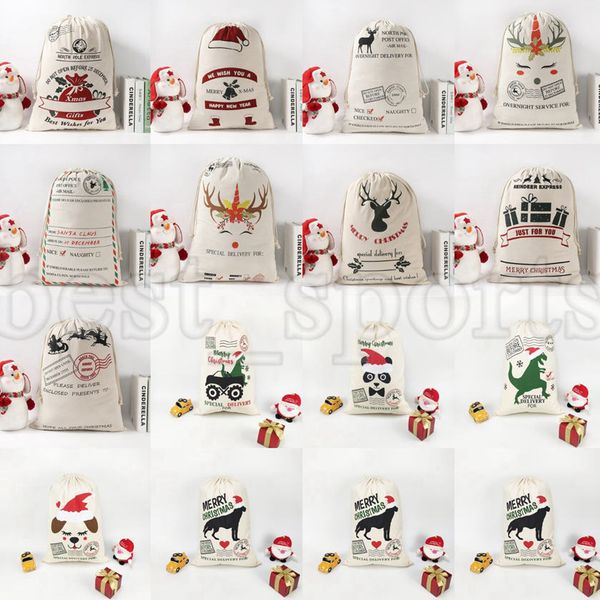 

christmas gift bags canvas bag 50*70cm santa sack drawstring bag zza3406