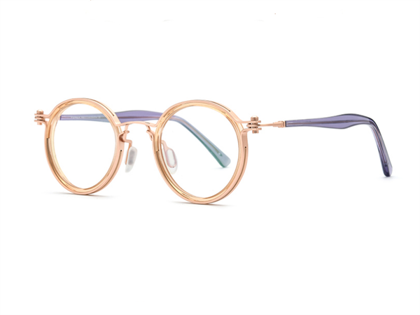 

fashion sunglasses frames vintage round prescription glasses men retro alloy acetate frame clear lens eyeglasses for myopia reading eyewear, Black