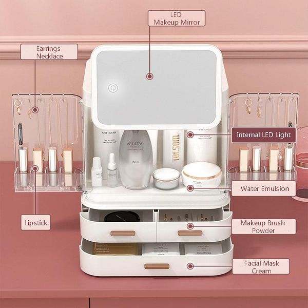 

storage box cosmetic drawer cosmetics organizers nail polish lipstick jewelry container for small things boxes & bins
