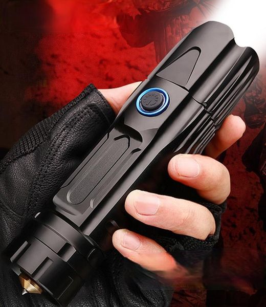 

flashlights torches portable camping lumen long range powerful powerbank rechargeable light lanterna outdoor equipments bi50fl