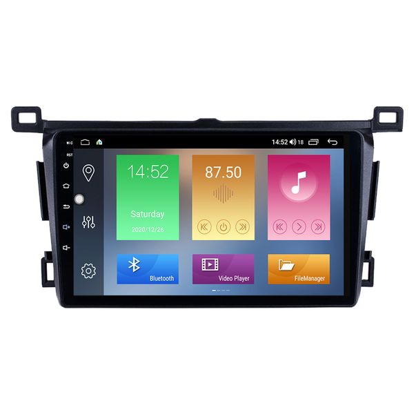 9-Zoll-Auto-DVD-Android-10-Player-GPS-Navigationssystem für Toyota RAV4 2013–2018, Rechtslenker, Radio, Touchscreen, unterstützt TPMS, DVR, OBD