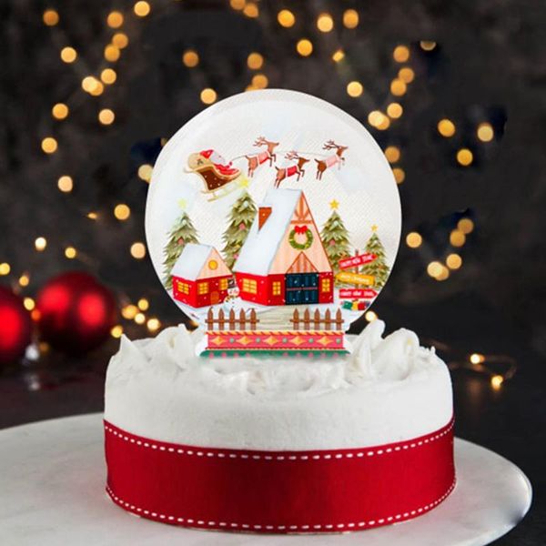 

other festive & party supplies color printing acryl merry christmas cake er santa xmas for family happy year decorations