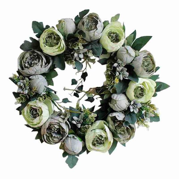 

40cm large door wreath artificial flower ary outdoor indoor hanging decor decorative flowers & wreaths