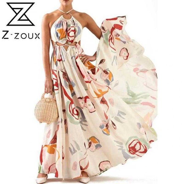 

women dress long print floral maxi bohemia es hollow out backless spaghetti strap es summer 210524, Black;gray