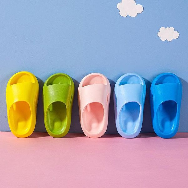 

children' slippers summer pinkycolor cute beach shoes for boys girls waterproof antiskid bathroom kids soft baby shoe slipper, Black;grey
