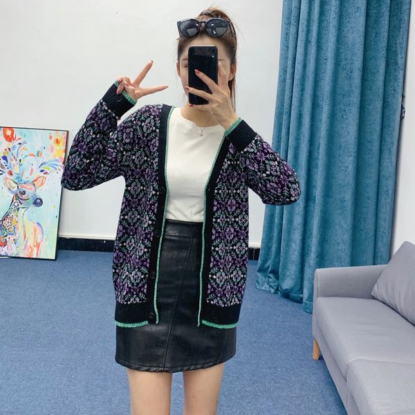 

women's sweaters micosoni high-end quality italian purple mesh long sleeve green with low-v female sweater short fall and winter cardig, White;black