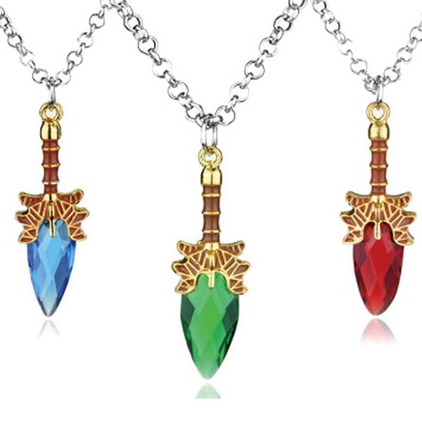 

game jewewley aghanim's scepter crystal necklace for fans women men cosplay pendant necklaces, Silver
