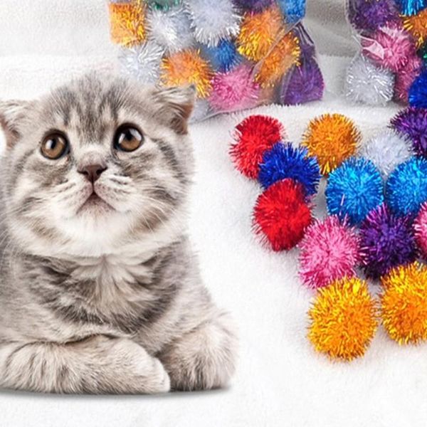 

cat toys pet bite interactive playing golden onion ball toy 100 suit mix sound paper balls
