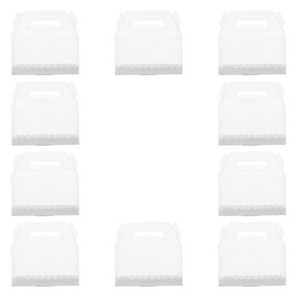 

10pcs dessert packing boxes baking muffin bakery clear cupcake gift wrap