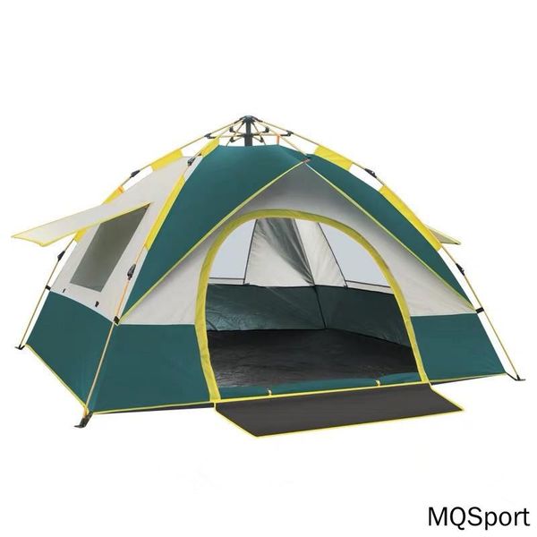 

tents and shelters camping tent 4 person automatic up beach single layer portable camouflage pu1200mm hiking windproof waterproof
