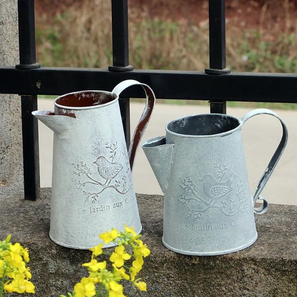 

watering equipments home gardening iron flower pot vintage container ornamnet