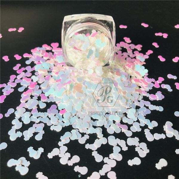 

nail glitter prettyg 1 box snowman shape pearl iridescent nails art decoration body tattoo makeup accessories, Silver;gold