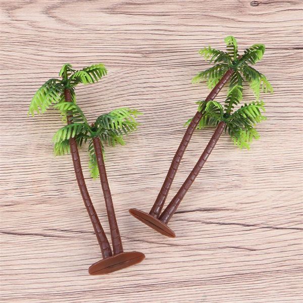 

decorative flowers & wreaths 36pcs fish tank landscaping decoration simulation mini coconut tree artificial plant palm decor layout props fi