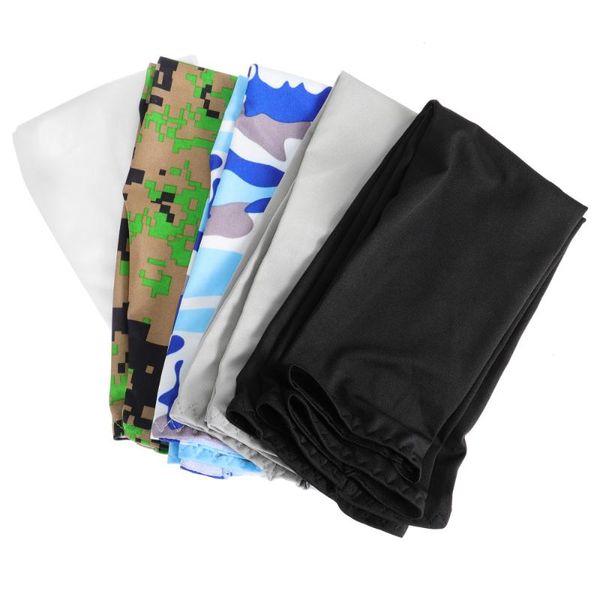 

elbow & knee pads 5 pairs sleeve sun protection arm sleeves outdoor sports cuff, Black;gray