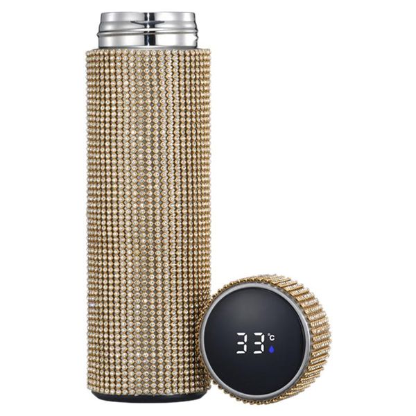 

water bottles 500ml vacuum insulation cup stainless steel temperature display