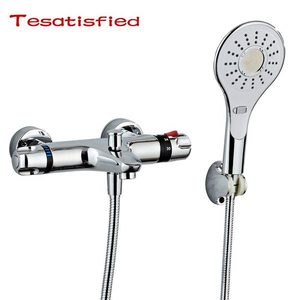 

chrome shower faucet with thermostat wall mounted faucets a bracket constant temperature bathroom sets