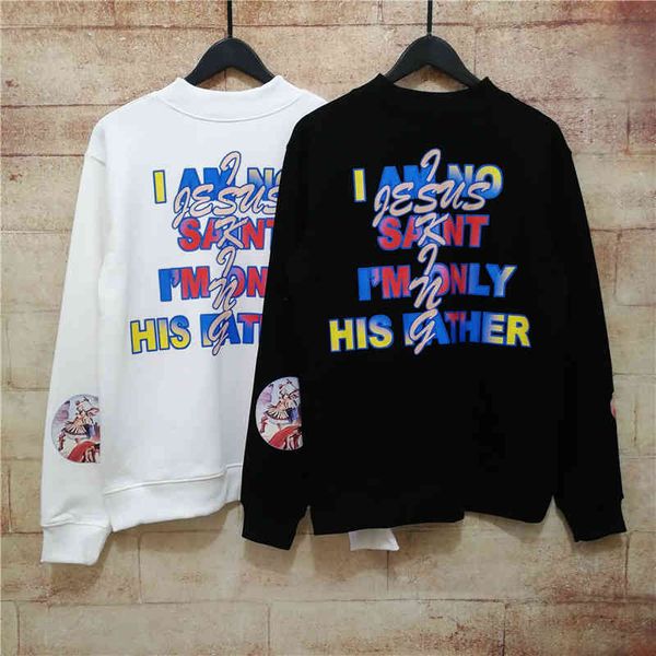 

men's hoodies & sweatshirts jesus is king hoody men west kanye women hoodie sweatshirt sweaters, Black