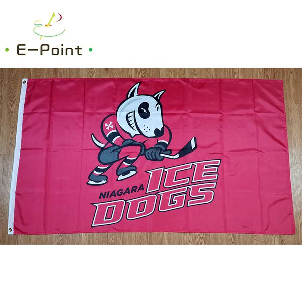 Canada OHL Niagara IceDogs Flag 3 * 5ft (90cm * 150cm) Bandiere in poliestere Banner decorazione casa volante giardino Regali festivi
