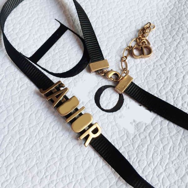 

design jewelry belt neck women's personality fashion collar collarbone chain net red versatile letter jewelry necklace, Black