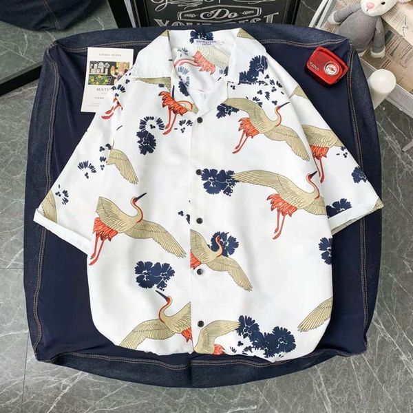 

men's casual shirts shirtshort sleeve summer thin half jacket women's fashion chinese style t8z9, White;black