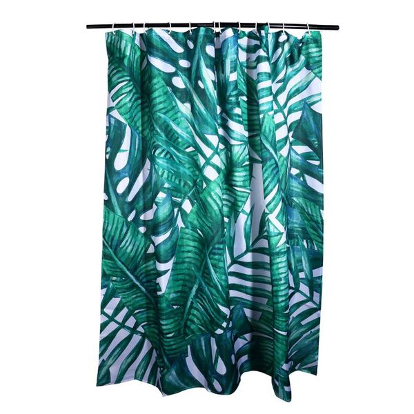 

shower curtains 1 pc 3d digital floral banana leaf waterproof bathroom curtain polyester fabric 180x180cm