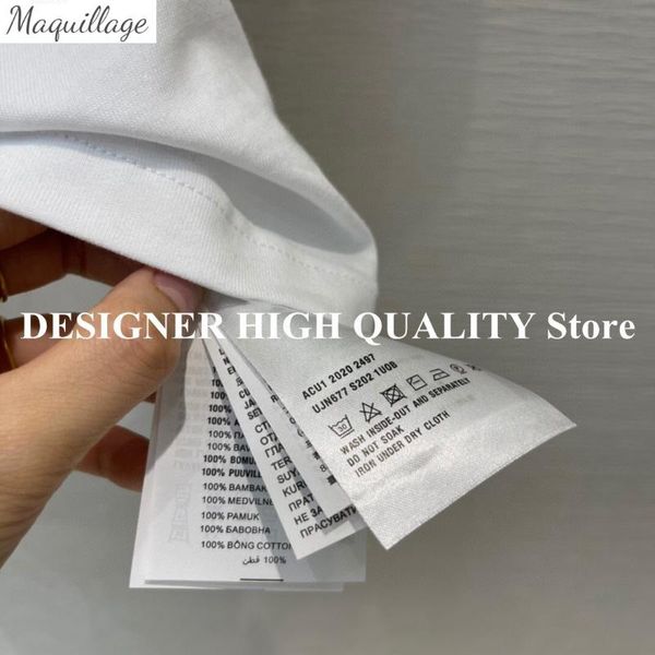 

women's t-shirt 2021 summer casual cotton women oversized loose streetwear o-neck short sleeve stripes print runway design tee, White