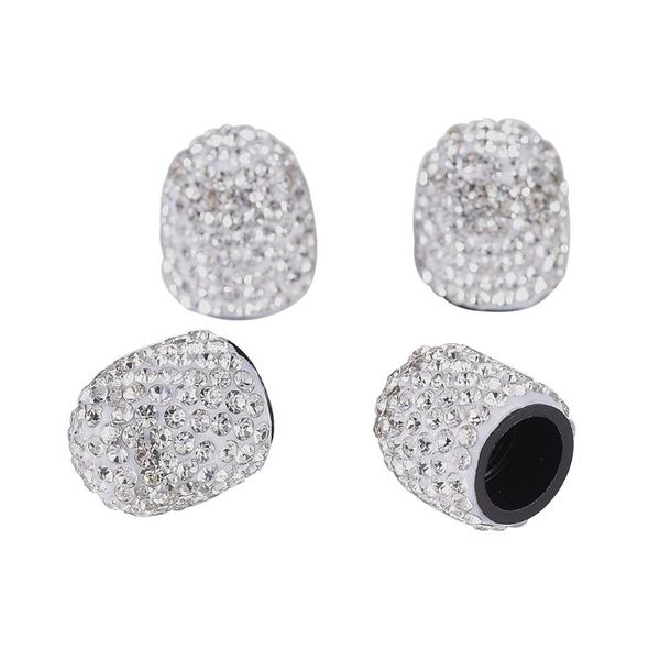 

motorcycle wheels & tires 4 pcs crystal rhinestone universal car tire valve caps bling dustproof accessories