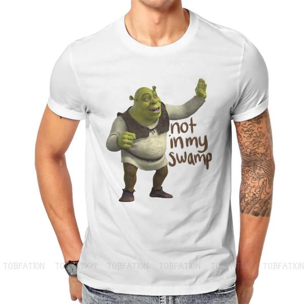 

men's t-shirts shrek fiona film man tshirt not in my swamp4 fashion t shirt graphic streetwear trend, White;black