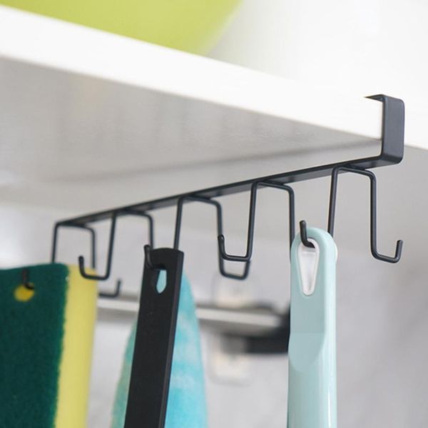 

hooks & rails under shelf metal hanging hook nail tools kitchen mug rack holder