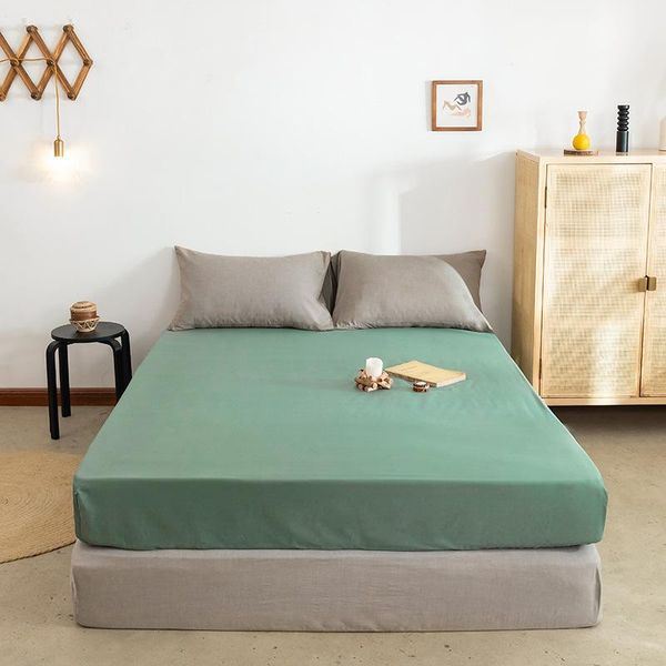 

sheets & sets cotton solid color bed sheet with elastic band, student dormitory sheets, mattress cover, bedding 120/150/180x200cm