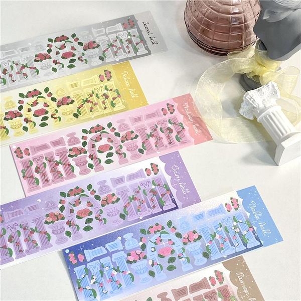 

gift wrap wedding rose roman column idol card stickers diy scrapbooking junk journal diary po mobile phone computer sticker