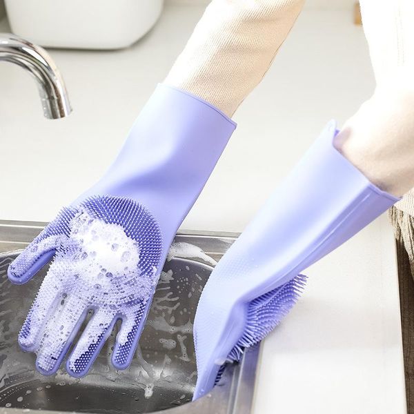 

disposable gloves multifunction silicone cleaning magic dish washing for kitchen household dishwashing