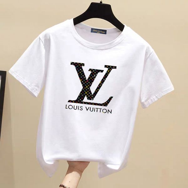 

italy sunmmer womens mens designers t shirts fashion letter printing short sleeve lady tees luxurys casual clothes luiss vitton, White