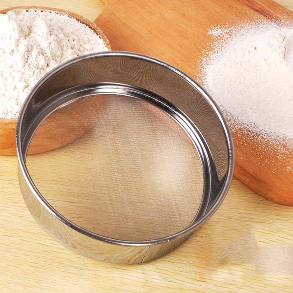 

flour sifter strainer ultra-fine 40 mesh stainless steel powder 6 inch sorting sieve hand-held sugar kitchen tool baking & pastry tools