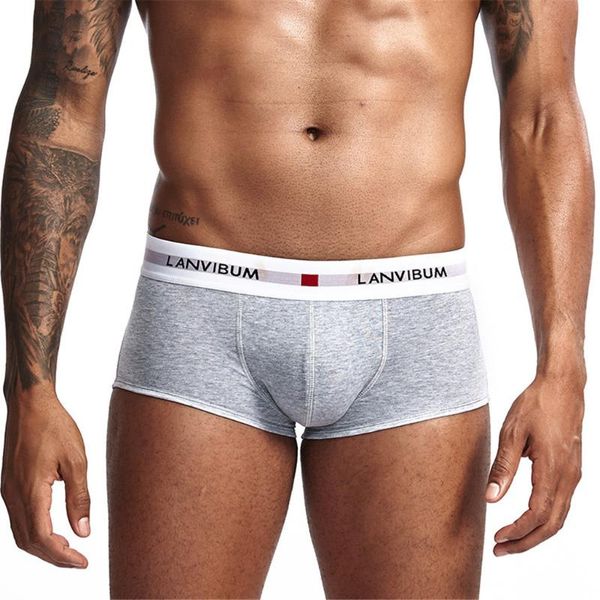 

underpants men underwear boxer 2021 fashion lingerie comfortable 95% cotton panties shorts for, Black;white