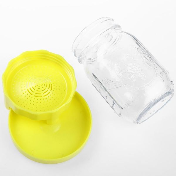 

wide mouth mason jar germination cover plastic sprouting lids mesh with water tray for making organic sprout planters & pots