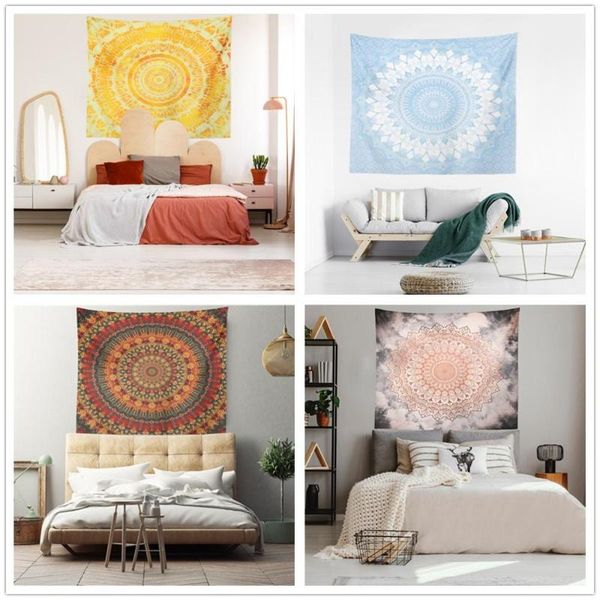 

tapestries factory outlet bohemian style abstract color mandala flower pattern printing home decoration tapestry hanging painting 1 piece