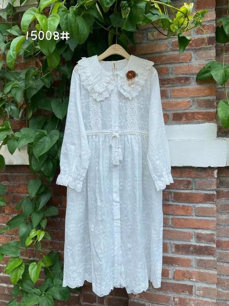 

casual dresses autumn embroidered cotton dress women long sleeve sweet princess, Black;gray