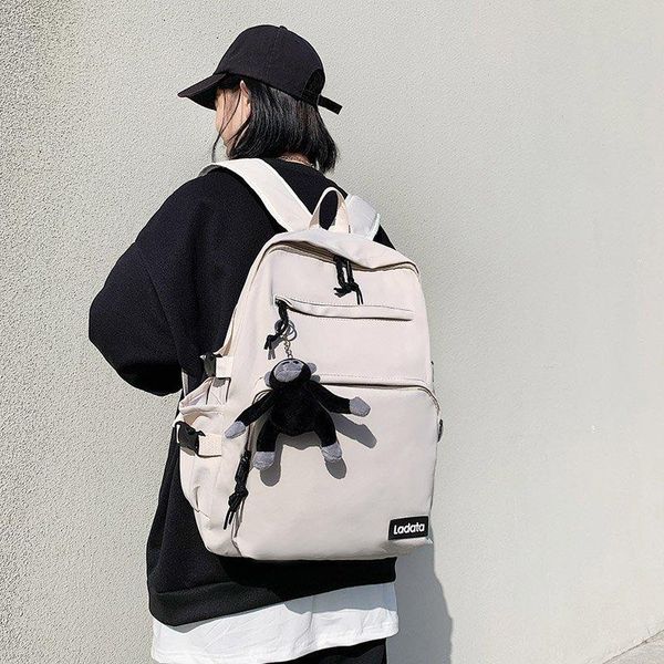 

backpack 2021 fashion girls teenager casual large capacity student high schoolbag women's men handbag