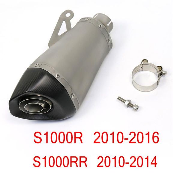 

motorcycle exhaust system slip-on for muffler carbon fiber steel with db killer laser s1000r 2010-2021 s1000rr 2010-2014