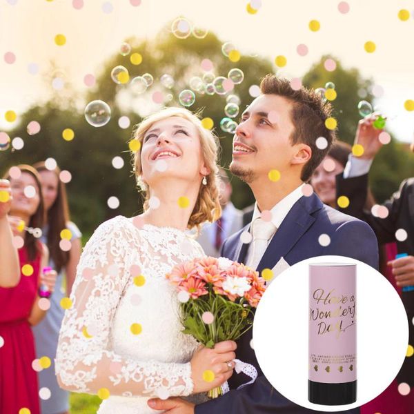 

party decoration 5pcs spring confetti cannon air compressed poppers wedding streamer (11cm)