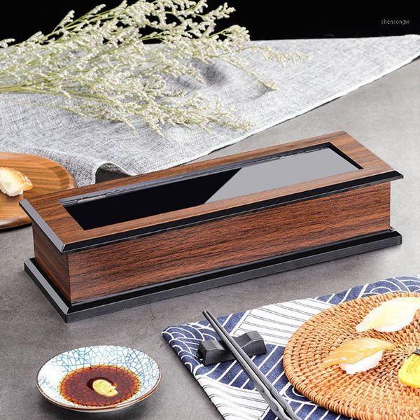 

storage bottles & jars 1pc japanese style chopstick box clamshell flatware case reusable portable travel tableware light brown