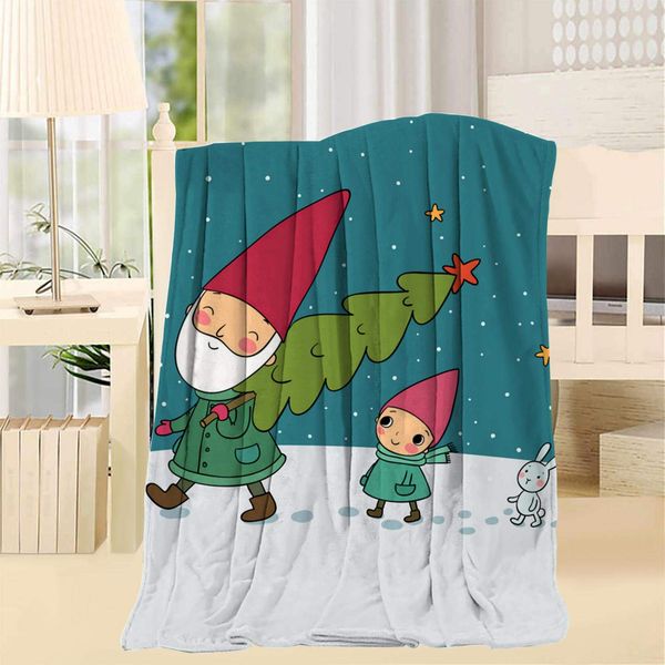 

cute cartoon christmas blanket super soft and warmth comfortable lightweight plush sofa bed sofa and living room