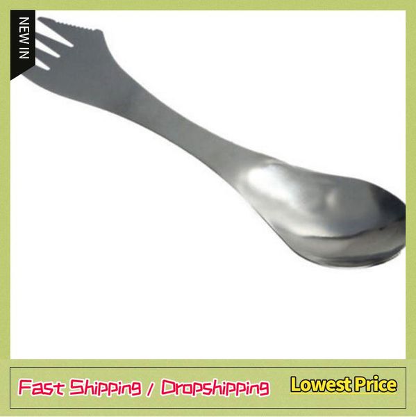 

spoons 1 pcs 3 in titanium fork spoon spork cutlery utensil combo kitchen outdoor picnic stainless steel fb