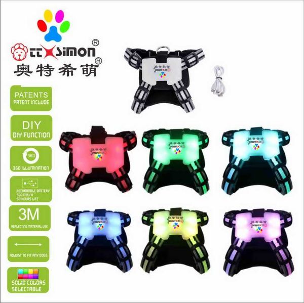 

dog collars & leashes collar with led light electric cc cimon harness 2021