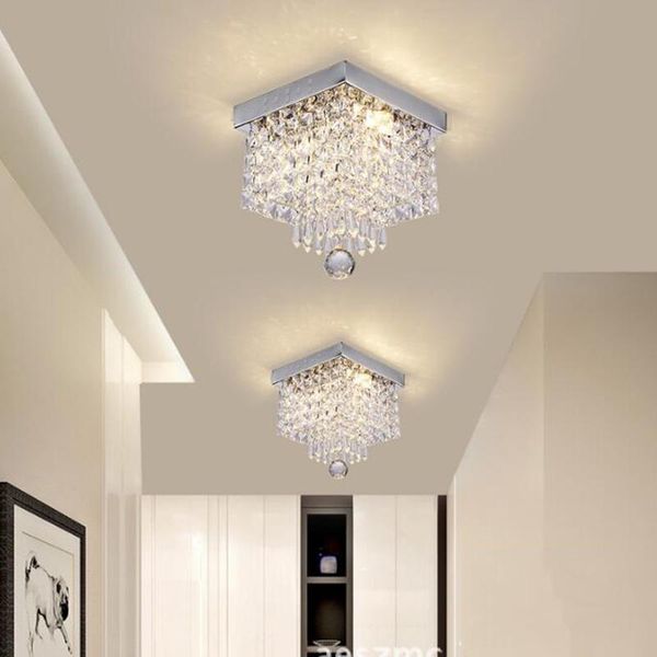 Deckenleuchten, LED-Manggic-Kristall, quadratische Lampe für Flur, Leiter, Eingangsbeleuchtung, dekorieren Sie Ihr Zuhause