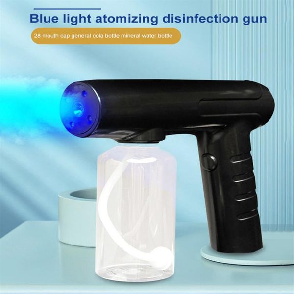 

watering equipments 1pc blue light wireless nano steam atomizer fogger disinfection water sprayer machine spray guns handheld