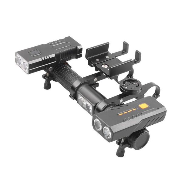

tools 1200 lumen bicycle headlight multi-functional phone bracket 10000mah power bank led bike front light,bicycle accessories